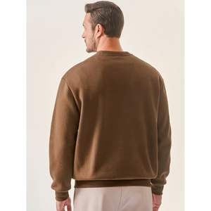2025 hommes décontracté coton pull sweat manches longues col rond gris clair tailles jusqu'à 6XL Anti-rides Anti-rétrécissement caractéristiques - Product Image 2