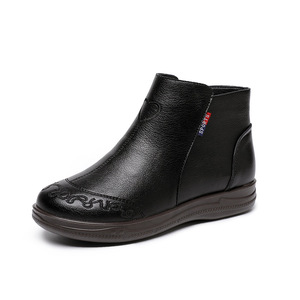 Zapatos de Invierno Antideslizantes con Forro Polar, <span class=keywords><strong>Botas</strong></span> Cortas de Algodón para Mujeres de Mediana Edad y Mayores, Zapatos Cálidos - Product Image 1