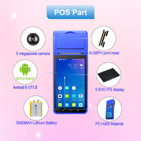 AIXW Android Smart POS Terminal 58mm Impresora térmica 5MP Cámara 1D 2D QR Escáner Conectividad inalámbrica PDA Stock disponible ahora