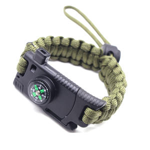Pulsera de Supervivencia con Cuchillo, Pedernal, Brújula, Silbato y Hebilla para Campismo y Senderismo al Aire Libre - Product Image 6