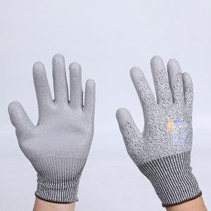 5 أزواج من قفازات العمل المقاومة للقطع بالجملة، قفازات أمان مضادة للقطع للبناء، قفازات مطلية بالبولي يوريثين مضادة للانزلاق، قفازات حماية - Product Image 4