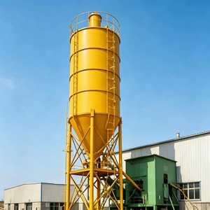 Silo de stockage de ciment 50T 100T 200T, réservoir vertical en acier boulonné avec pompe et moteur pour le stockage en vrac de cendres volantes en poudre, pour la construction en béton - Product Image 5