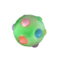 Balles rebondissantes lumineuses en TPR avec LED, jouet promotionnel 6,5 cm pour chiens et enfants - Jouets à mâcher multifonctionnels avec lumière disco