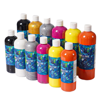 Peinture acrylique dorée 36 couleurs non toxique certifiée EN71 pour toile et papier, DIY pour enfants 300ml/500ml