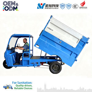Camion à ordures à chargement arrière à 3 roues Shengyu Electric avec une capacité de 2,5 m3, transmission automatique, déchargement automatique, élimination des déchets - Product Image 3