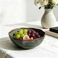 Bol à fruits en céramique réactive, plats de service, bol à soupe, bol personnalisé, vaisselle, vaisselle de table, empilable, forme irrégulière, bol à légumes