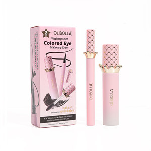 Máscara de Pestañas Pink Grid Crown, <span class=keywords><strong>2</strong></span> en 1 para Volumen y Rizado, Resistente a <span class=keywords><strong>la</strong></span> Transferencia, Pigmento Negro Intenso, Maquillaje para Ojos - Product Image 6