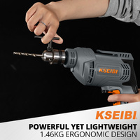 Outils électriques portatifs KSEIBI, perceuse électrique portable 450W, lumière, mandrin à clé 10mm, boîte de vitesses en métal, vitesse variable pour métal, bois, 220V