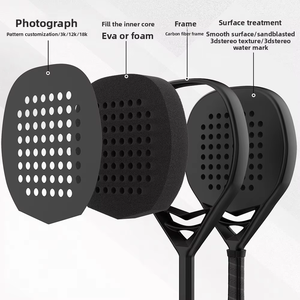 Raqueta <span class=keywords><strong>de</strong></span> Pádel Profesional <span class=keywords><strong>de</strong></span> Alta Calidad, Venta Directa <span class=keywords><strong>de</strong></span> Fábrica, Fibra <span class=keywords><strong>de</strong></span> Carbono 3K/12K/18K, Personalizable, para <span class=keywords><strong>Hombre</strong></span> y Mujer, para Exteriores - Product Image 3