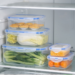 BPA Free 3 pz/set di plastica trasparente quadrato porta alimenti contenitore Kit per microonde lavastoviglie congelatore - Product Image 3