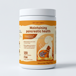 Masticables para la Salud del Páncreas <span class=keywords><strong>de</strong></span> Mascotas - Suplemento <span class=keywords><strong>de</strong></span> Tripsina - Bienestar Diario para Perros y Gatos - 120 Unidades - Product Image 1