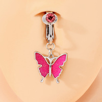 Falscher Bauchtring Baucht Piercing für Damen Aufnäher auf Bauch Piercing Bauchtunst-Piercing Bauchnabel Ring nicht Piercing