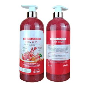 Gel Douche Carotte et Tomate Éclaircissant Intense Illumine Tout le Corps Estompe les Taches Sombres Anti-Âge Peau Jeune Contenance 1000 ml - Product Image 6