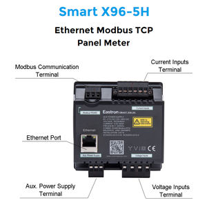 Compteur de puissance numérique triphasé intelligent X96-5 monté sur panneau avec Modbus, mesure <span class=keywords><strong>KWh</strong></span>, kVarh, kW, kVar, <span class=keywords><strong>kVA</strong></span>, P, PF, Hz, dmd, V, A, THD - Product Image 4