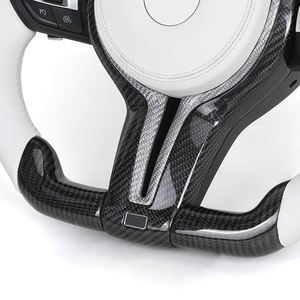 Volant en cuir blanc avec écran LED SOON TODA en fibre de carbone pour <span class=keywords><strong>BMW</strong></span> F10 F16 F20 F30 F31 F32 M3 F80 M4 F82 M2 F87 E88 E90 E92 - Product Image 3