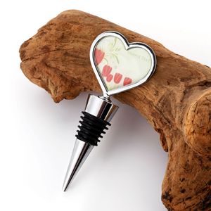 Heart Shaped Zinc Alloy <b>Wine</b> Stopper With Sealing Design For Wedding Favors And Gifts - Product Image 3