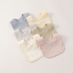 <span class=keywords><strong>Taini</strong></span> Home Bavoir imperméable en gaze de coton pur pour bébé, en forme de U, avec motif uni [lot de 2] - Product Image 1