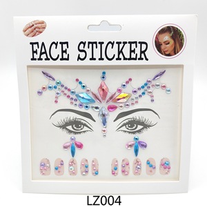 2024 nouveau Design sirène corps autocollants pierres précieuses cou bijou visage autocollant cristaux pour les femmes - Product Image 5