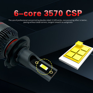 Bombillas LED <span class=keywords><strong>para</strong></span> Faros Delanteros H1 H7 H4 <span class=keywords><strong>de</strong></span> 76 W, Resistentes al Agua IP67, Controlador Externo, Ajuste Universal <span class=keywords><strong>para</strong></span> Autos y Camiones, Conexión Plug&Play, <span class=keywords><strong>Precio</strong></span> <span class=keywords><strong>de</strong></span> Fábrica - Product Image 2