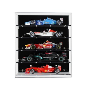 China Wholesale Wall Mounted Crystal Clear Acrylic Lucite Plastic 1:64 Diecast Car <b>Model</b> Display Case - Product Image 3