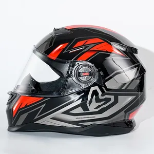 Dot sertifikası kask motosiklet yüksek kalite OEM ODM özel motosiklet kask çift vizör yetişkin kask tam yüz
