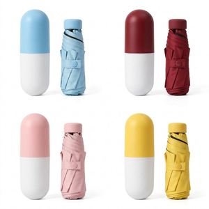 Nouvelle Arrivée Parapluie Capsule Pliant Cinq Volets 8K Multicolore Promotion Parapluies Vente en Gros - Product Image 1