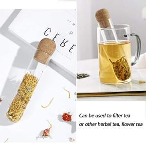 ट्यूब ग्लास चाय का झरनी Infuser ढीला चाय की पत्तियां पक के लिए फिल्टर - Product Image 2