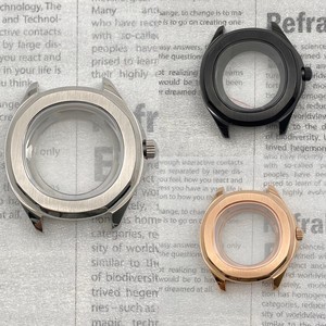 Caja de reloj de repuesto de 42mm con cristal de zafiro y mango atornillado compatible con movimiento NH35 Esfera de 32mm - Product Image 1