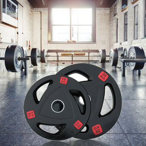 अनुकूलन योग्य लोगो त्रिकोणीय पकड़ वजन प्लेट रबर बम्पर कास्ट आयरन जिम उपकरण प्रभावी प्रशिक्षण के लिए - Product Image 4