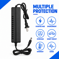 Adaptateur secteur DC de bureau 12V 5A 60W avec logo personnalisé, prises US EU UK AU, connecteurs multiples pour ordinateur, appareil de beauté, ventilateur, routeur