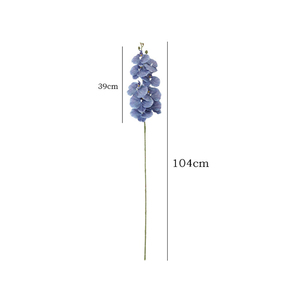 Orquídea artificial de flor de seda al por mayor, flor de 9 cabezas, <span class=keywords><strong>rosa</strong></span>, <span class=keywords><strong>azul</strong></span>, verde, orquídea simulada para boda, decoración del hogar, flor de Orquídea - Product Image 6