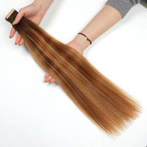 Alta qualità reale capelli umani estensioni del nastro facile applicare lo spessore naturale aspetto voluminoso proteggere il cuoio capelluto - Product Image 6