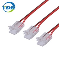 Konektor Adaptor Strip LED SMD/COB 2/3/4/5pin 5/8/10mm Klip Inti Tembaga Kabel Isolasi Karet Elektronik