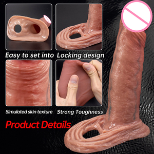 Werkseitig hergestellte weiche Silikon kautschuk Magic Dragon Penis verlängerung Wasch bare wieder verwendbare Haut Dickes Kondom Mann Penis Ver größerer Sex - Product Image 4