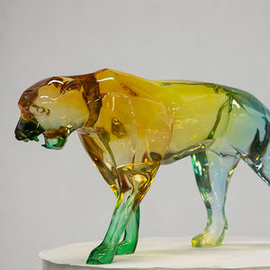 <span class=keywords><strong>รูป</strong></span>ปั้นเสือดาวเรซินใส<span class=keywords><strong>รูป</strong></span>สัตว์รูป<span class=keywords><strong>ทรง</strong></span><span class=keywords><strong>เรขาคณิต</strong></span>หลากสีของตกแต่งบ้านที่ทำด้วยมือเครื่องประดับทันสมัยหรูหรา - Product Image 4