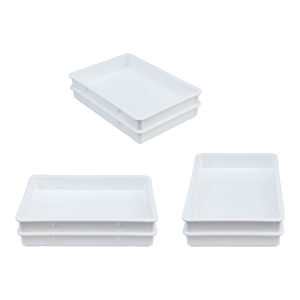 JOIN Plateau à pâte à pizza en <span class=keywords><strong>plastique</strong></span> empilable de qualité alimentaire Plateaux à pâte pour le stockage de biscuits à pizza Caisse à pain - Product Image 5