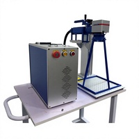 Machine de marquage laser à fibre portable de type split, graveur laser à fibre portable, lentille de champ 300*300mm pour l'acier inoxydable