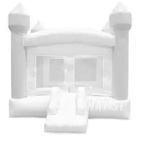 10x10 Castillo de salto inflable de boda blanco Combo castillo hinchable pastel Casa de rebote