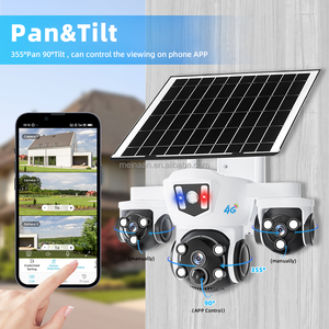 Neuankömmling 6MP 3K <span class=keywords><strong>3</strong></span> Objektiv 4G Solar panel PTZ IP-Kamera mit geringem Strom verbrauch CCTV Outdoor Security 4G Sim Card Solar kamera - Product Image 3