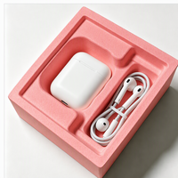 Emballage de vente au détail pour téléphone avec plateau intérieur, câble de chargeur et emplacements pour carte SIM, insert en pulpe moulée biodégradable, boîte cadeau de marque