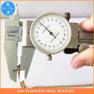 Vente en gros en vrac Usine Chaînes rondes Rolo DIY Acier inoxydable 3mm Couleur or - Product Image 6