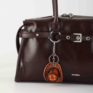 Llavero de Cuero Genuino de Lujo Goreal con Frutas y Plantas, Adorno Vintage con Berenjena, Sandía, Chile y <span class=keywords><strong>Palmera</strong></span> para Bolsos - Product Image 6