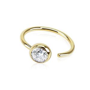 316L स्टेनलेस स्टील जेड नाक घेरा अंगूठी गिरफ्तार कर सोना नाक कफ भेदी गहने - Product Image 4