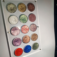 Palette d'ombres à paupières rechargeable sans marque, en acrylique, magnétique, pour maquillage cosmétique, effet duo-chrome diamant, 26 mm