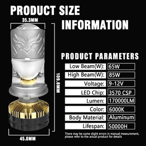 200W 하이빔 로우빔 자동차 <span class=keywords><strong>H4</strong></span> 미니 바이 LED 프로젝터 렌즈 <span class=keywords><strong>H4</strong></span> LED 헤드라이트 <span class=keywords><strong>H4</strong></span> 전구 프로젝터 헤드라이트 바이-LED <span class=keywords><strong>H4</strong></span> 미니 렌즈 - Product Image 6