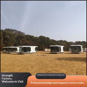 แคปซูลขนาดเล็ก โรงแรมอลูมิเนียมแบบเคลื่อนย้ายได้ สำหรับพักตากอากาศในพื้นที่ท่องเที่ยว โรงแรมขนาดเล็ก วิลล่าพร้อมระเบียง ดีไซน์สแกนดิเนเวียน ผลิตจากกราฟีน - Product Image 4