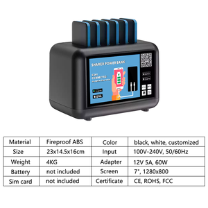 พาวเวอร์แบงค์ไฟฟ้าเช่าโรงพยาบาลไฟฟ้าแอปสำหรับภัตตาคารจ่ายได้6ช่อง - Product Image 5