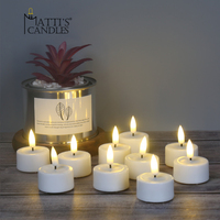 Ensemble de bougies LED sans flamme à télécommande Matti - Lumière blanche chaude, décoration de la maison pour les fêtes et la Saint-Valentin, pour les bars