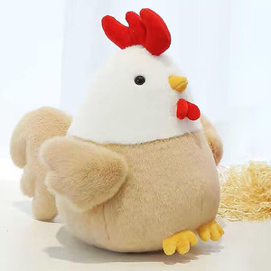 A654 ODM Gà Thú Nhồi Bông Búp Bê Sang Trọng Món Quà Đồ Chơi Cô Gái Giáng Sinh Bán Buôn ASTM Cpc Tiêu Chuẩn Gà Tùy Chỉnh Đồ Chơi Sang Trọng Nhà Sản Xuất - Product Image 2