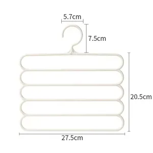 Porte-pantalons épaissi à 5 couches, créatif, antidérapant, pour rangement et organisation, avec pinces à pantalons - Product Image 6